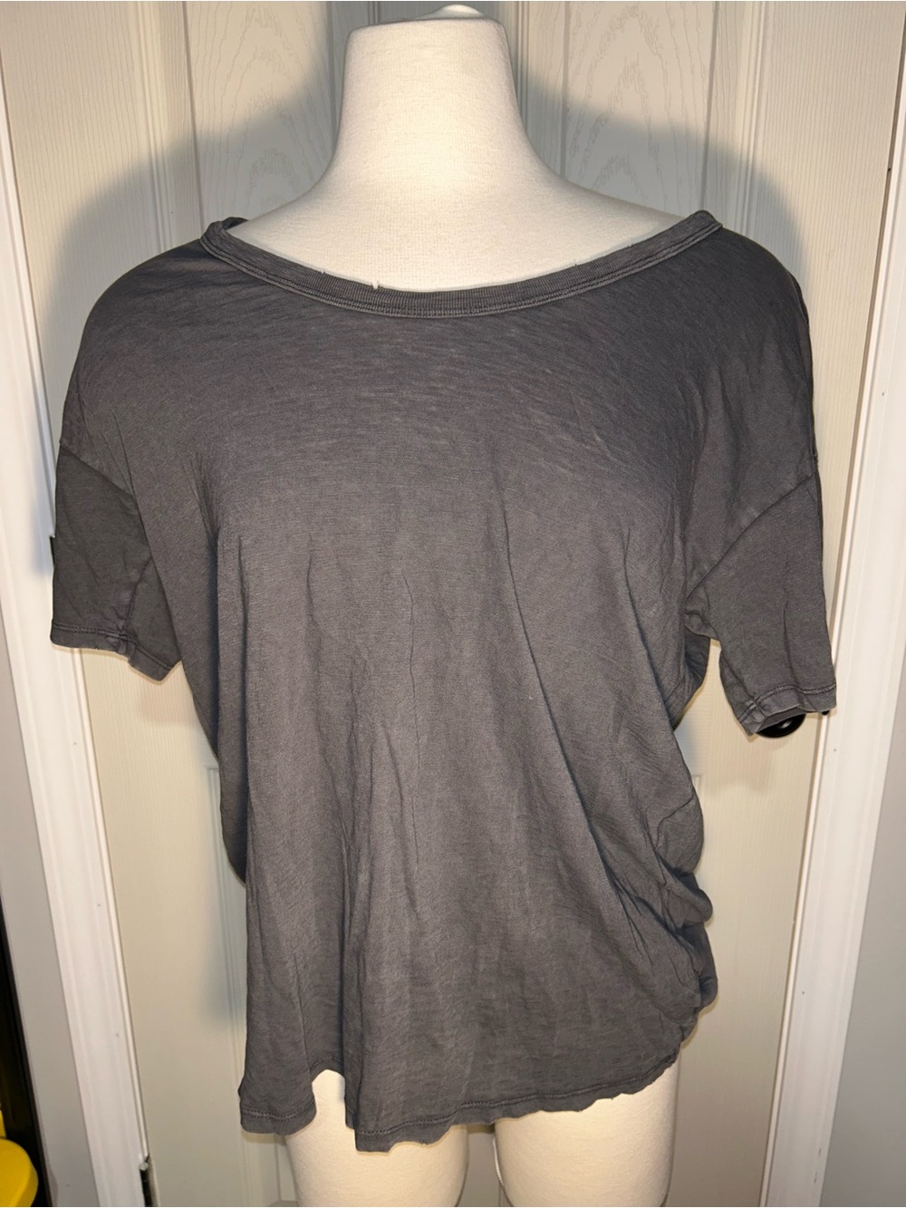 aerie Dark Gray Crew Neck Tee